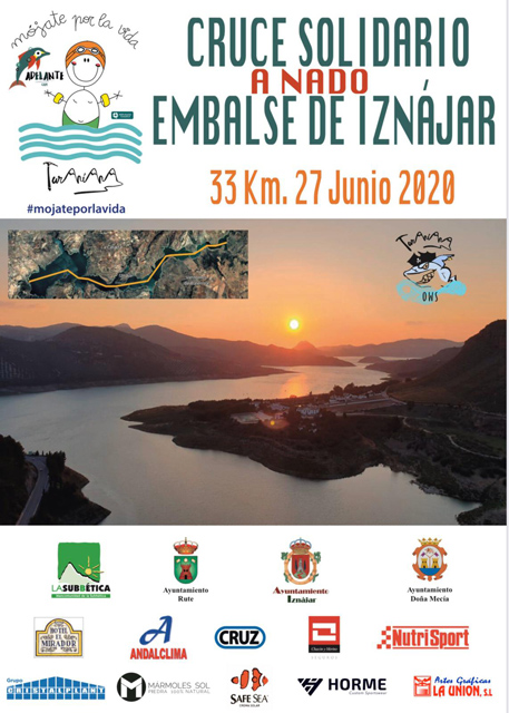 Brindis Solidario Protos - Mójate por la Vida 2020. Cruce solidario embalse de Iznájar 