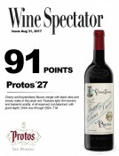 PROTOS' 27 2014 OBTIENE 91 PUNTOS EN LA PRESTIGIOSA REVISTA WINE SPECTATOR