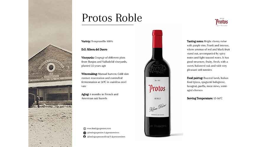 Tasting Card Protos Roble