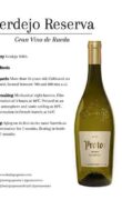 Tasting Card Protos Verdejo Reserva