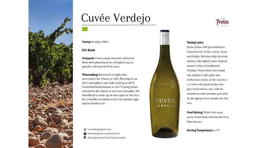 Ficha de cata Protos Verdejo Cuvé