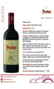 Tasting Card Protos Reserva