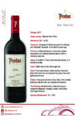 Tasting Card Protos Roble