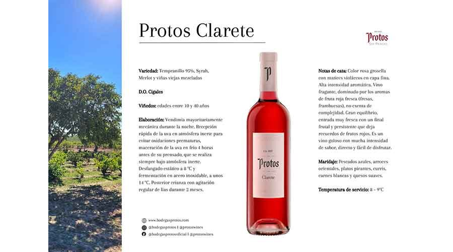 Ficha de cata Protos Clarete